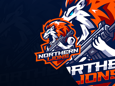 "NORTHERN LIONS" Esport Logo Design branding character logo design esport logo esport logo team gaming graphic design illustration logo