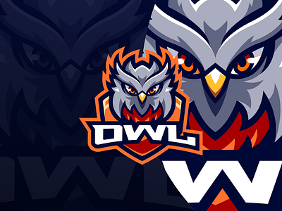 ''OWL" Esport Logo Design branding character logo design esport logo esport logo team gaming graphic design illustration logo