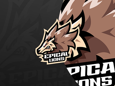 ''EPICAL LIONS" Esport Logo Design branding character logo design esport logo esport logo team gaming graphic design illustration logo