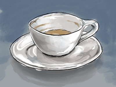 Coffee Cup digital painting painting procreate sketch