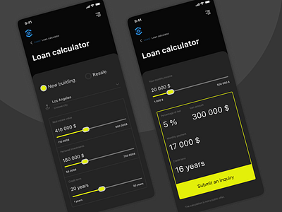 Loan calculator #DailyUI #DailyUI_4 dailyui dailyui 4 loan calculator ui ux