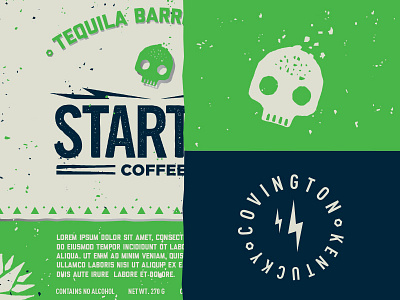 Tequila Barrel Aged Coffee Label coffee label label design tequila