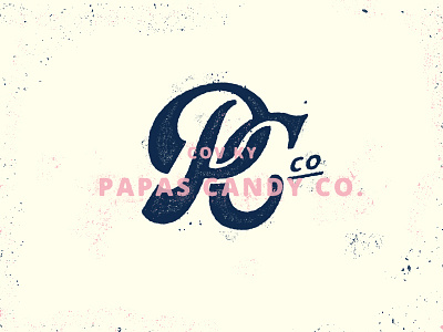 Papas Candy Co. Concept branding candy concept logo monogram