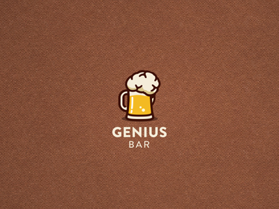 Genius Bar bar genius illustration logo