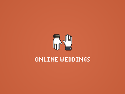 Online Weddings logo rings wedding