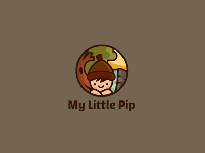 My Little Pip childrens health illustration kid logo pip wellness