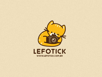 Lefotick cat illustration logo newborn photo photography studio