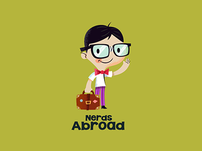 Nerds Abroad abroad agency case creative illustration logo nerd portfolio world