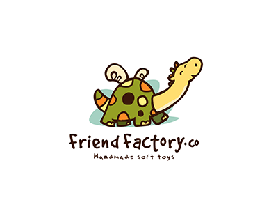 Friend Factory dinosaur dream friendly handmade illustration imagination kids logo toys