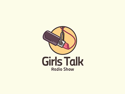 Girls Talk girls identity illustration logo logotype radio station talk