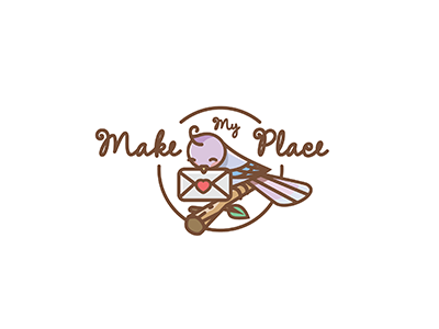 Make My Place beauty bird illustration letter logo motivation nature