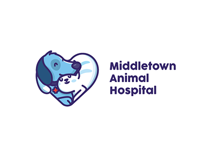 Middletown Animal Hospital illustration animal cat dog icon logo hostipal