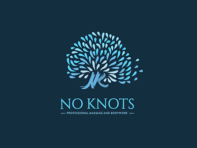 No Knots branding illustration leaf logo logo design mark nature spa tree