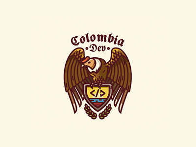 Colombia Dev condor development illustration logo web website