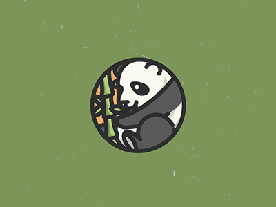 Panboo animal bamboo cute illustration logo nature panda