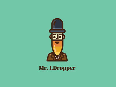 Mr I.Dropper color eyedropper icon illustration logo mister symbol