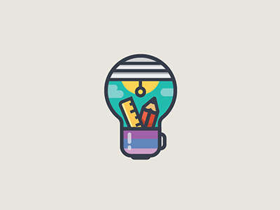Brilliant Notion v1.0 idea illustration light bulb logo mug tool
