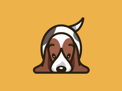 MightyScout v1.0 still WIP animal app branding character cute dog identity illustration logo mascot outline pet