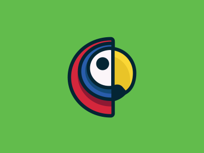 App Club Colombia app bird character colombia icon identity logo mark mascot outline parrot symbol
