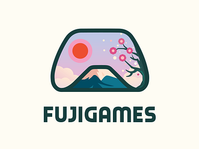 FujiGames app brand branding fuji games icon identity logo mark mount nature symbol