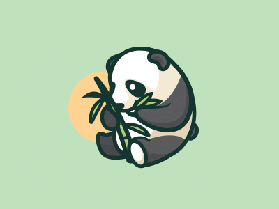 Pamboo branding illustration nature identity friendly bamboo line cute colorful mascot dental care panda animal logo