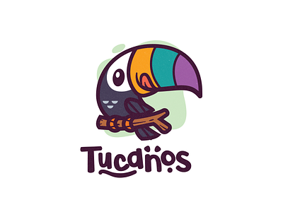 Tucanos animal store sweet brand icon nature custom icecream logo mark popsicle pet happy cute toucan colorful branding