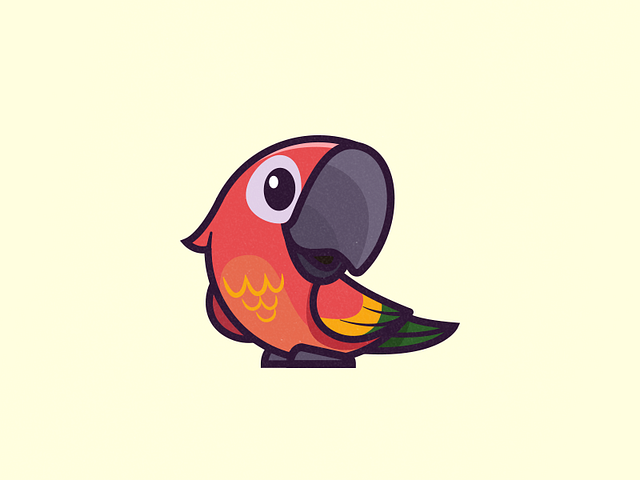 Happy Parrot by Carlos Puentes | cpuentesdesign on Dribbble