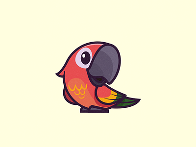Happy Parrot cute brand mark illustration logo identity nature happy sky parrot colorful pet animal cartoon