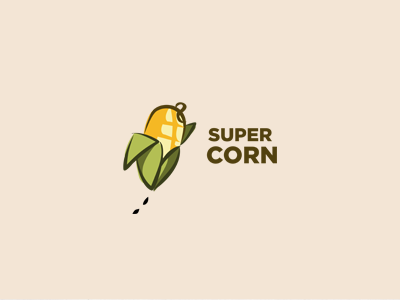 Super Corn illustration logo