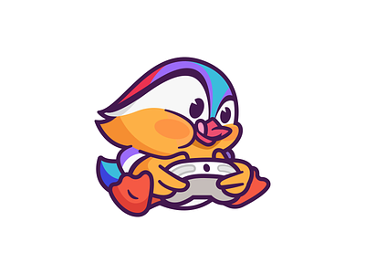 Mandarin character mascot fun colorful game friendly identity illustration icon logo mandarin duck vector play funny cute