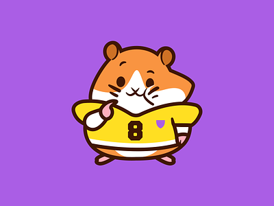Most Valuable Player animal mascot character brand branding cartoon football logo illustration hamster cute player identity mark app outline fun funny
