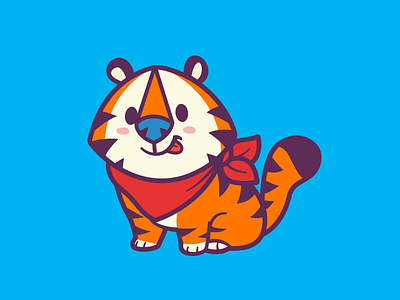 Tony The Tiger cereal cartoon character child baby kid cute tiger tony happy fun smile illustration logo design