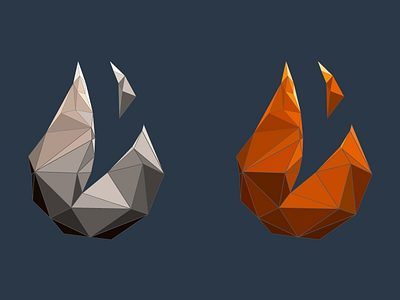 Polygonal Logo Update branding flame geometric icon late night logo low poly origami polygonal wip