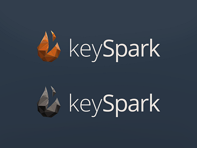 Keyspark Logo branding geometric keyspark logo logo design low poly polygonal polygonal logo spark