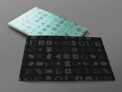 Reworking My Business Card business card card design icon set icons vector icons