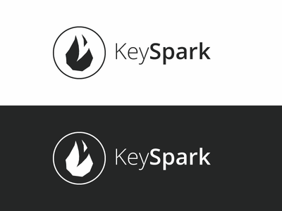 Keyspark Logo Variation black and white branding logo logo design logo variation logo work variant variation