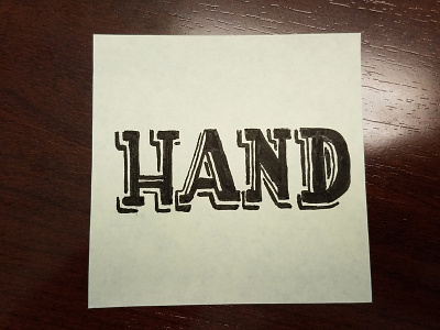 Give them a hand! hand lettering sketch