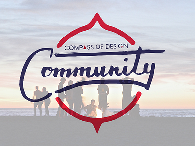 Re scripted the community thumbnail. brand identity branding compass design hand lettering lettering lockup logo logo design personal brand personal branding typography