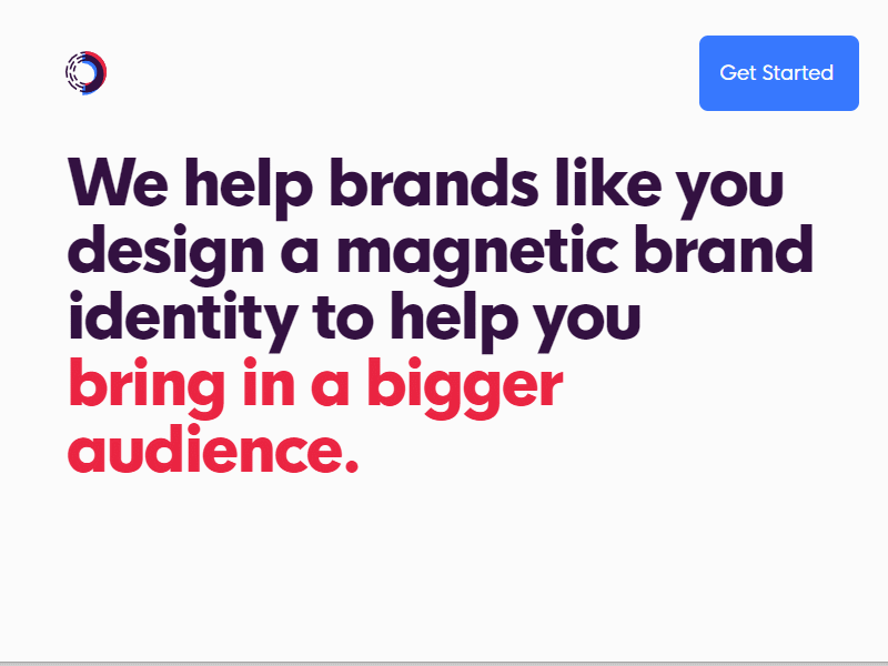 So Magnetic Header and Questionnaire agency brand brand identity branding branding design design agency typography ui ux web design website website design