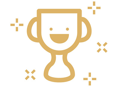 Thank-you Trophy design face gold icon illustration shine shiny smile smiley sparkle thanks trophy