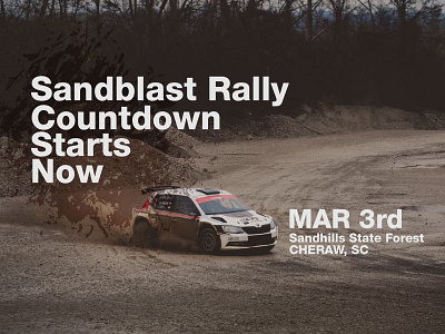 Promotion poster for Sandblast Rally in SC