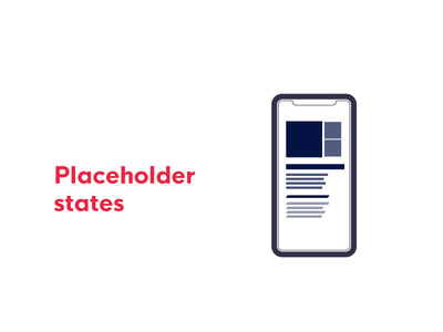 What are your thoughts on placeholder states? app iphone iphone x mobile mockup notch placeholder ui ui design ux ux design