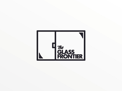 The Glass Frontier Horizontal Stacked brand branding frontier glass golden ratio hand lettering lockup logo logo design window window cleaning
