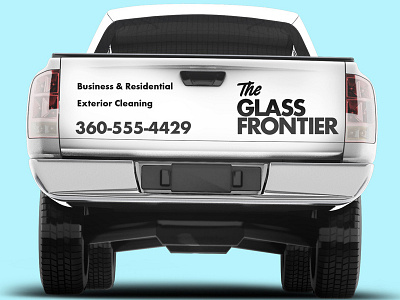 Logo display for exterior cleaning company.