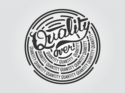 Dribbble Hang Time Quality Over Quantity Hand Lettering circle design dribbble good type hand lettering hang time lettering logo logo design quality typography