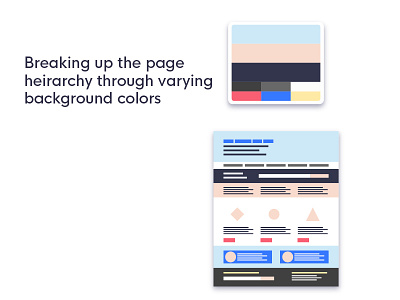 Mock layout to showcase color palettes