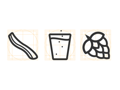 Five Peaks icon starting guides bacon beer brand identity branding brew cup hops icon icon design icons menu restaurant