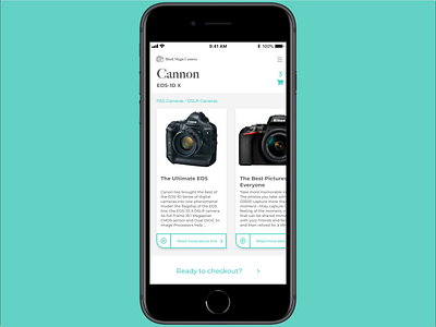 Camera Sales/Info page after effects app camera design mobile app prototype retail sales store ui ui design ui ux ux ux design web design