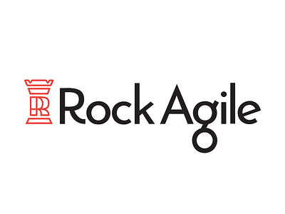 Rock Agile Logo Design branding branding agency brandmark custom logo custom typography devops logo logo design logo designer logotype r rook typography