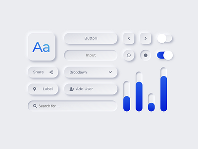 CSS Rendered Neumorphic UI css grid css3 exploration neumorphic practice ui